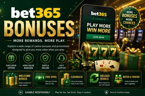 Learn how Bet365 bonuses typically work, including welcome bonuses, free spins, cashback, reload offers, VIP rewards, wagering requirements, and bonus terms through our independent educational guide.
